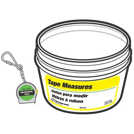 Hy-Ko Hy-Ko Products KB224-BKT 0.25 in. x 3 ft. Tape Measure With Turn Sleeve Key Ring - 40 Piece, 40PK 309614